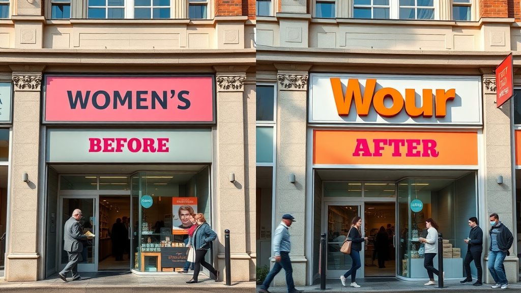 before and after branding for women-owned business, new logo, happy customers, small business transformation