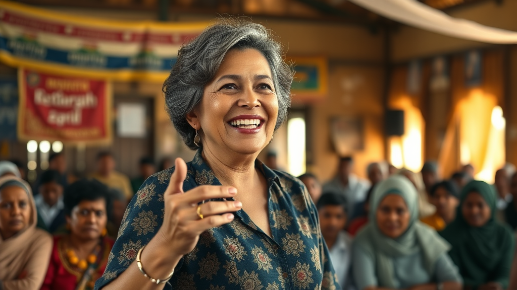 women empowerment leader community meeting diverse audience empowerment principles