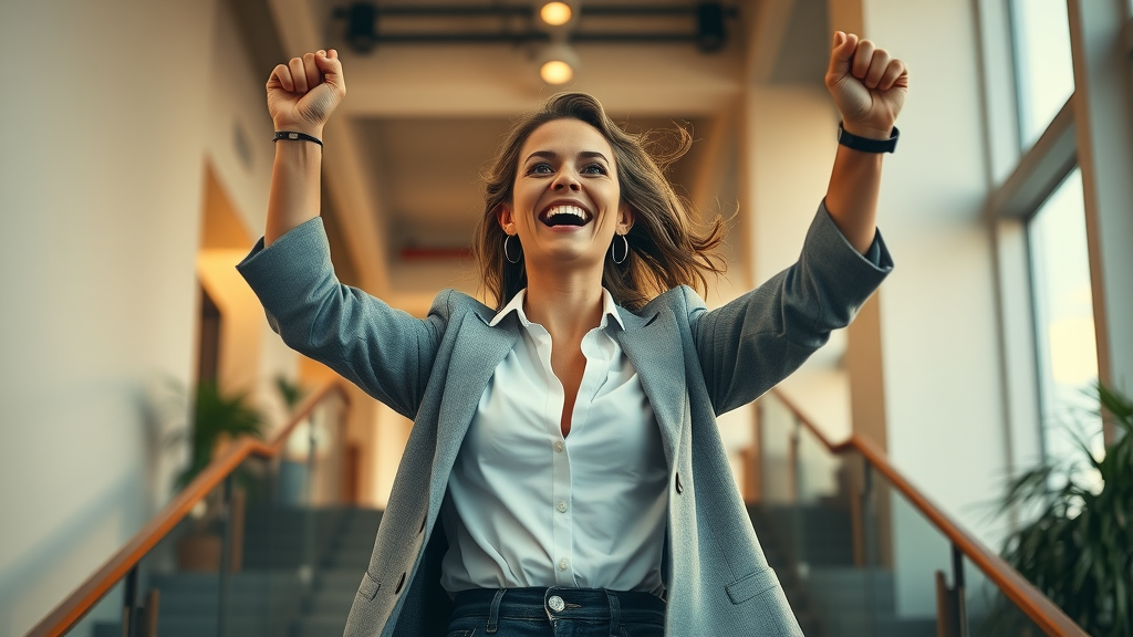 female entrepreneur overcoming imposter syndrome business scaling celebrating transformation success