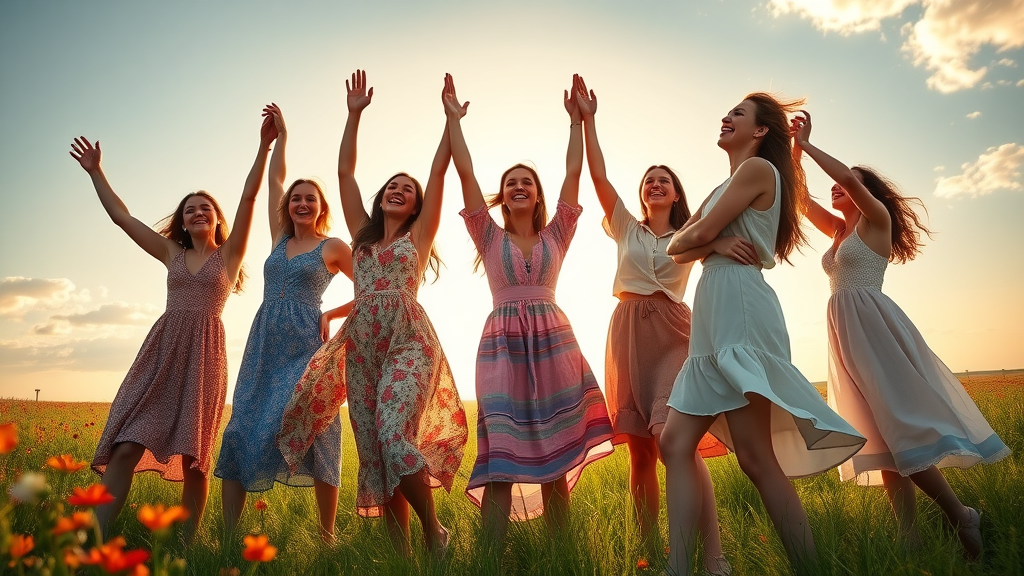 Joyful group of women celebrating bold living and soul alignment together