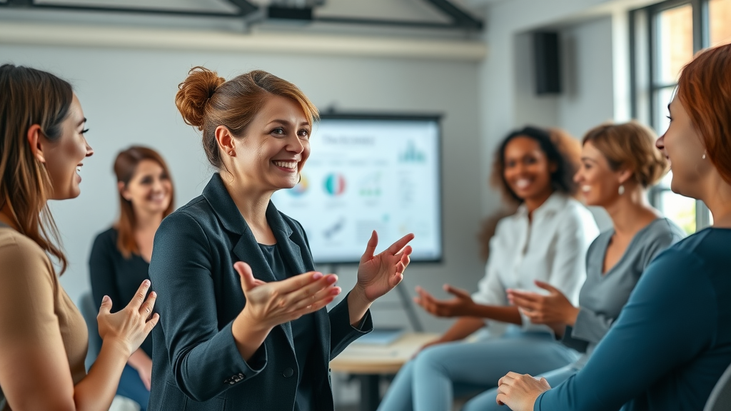 experienced mindset coach business and mindset coach coaching female business owners training room encouragement