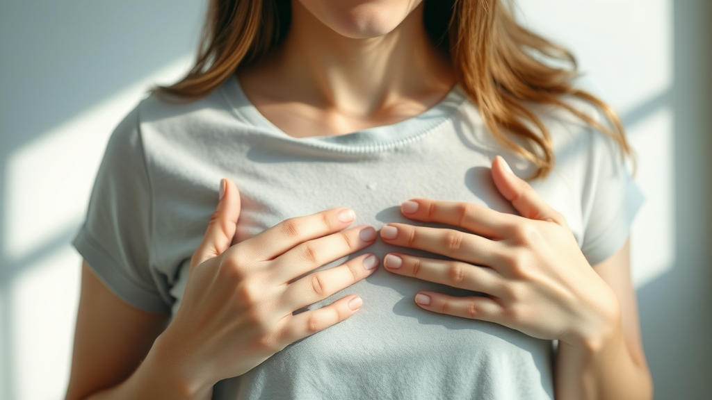 Person meditating with breath awareness mindfulness exercise