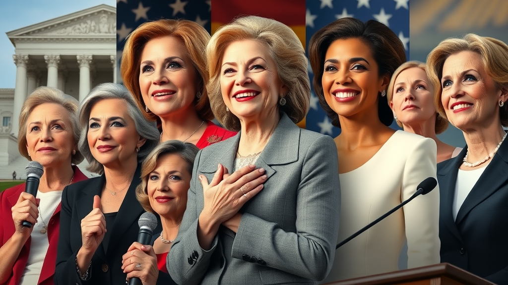 Collage of influential American women who embody female motivation and inspiration in law, sports, and activism