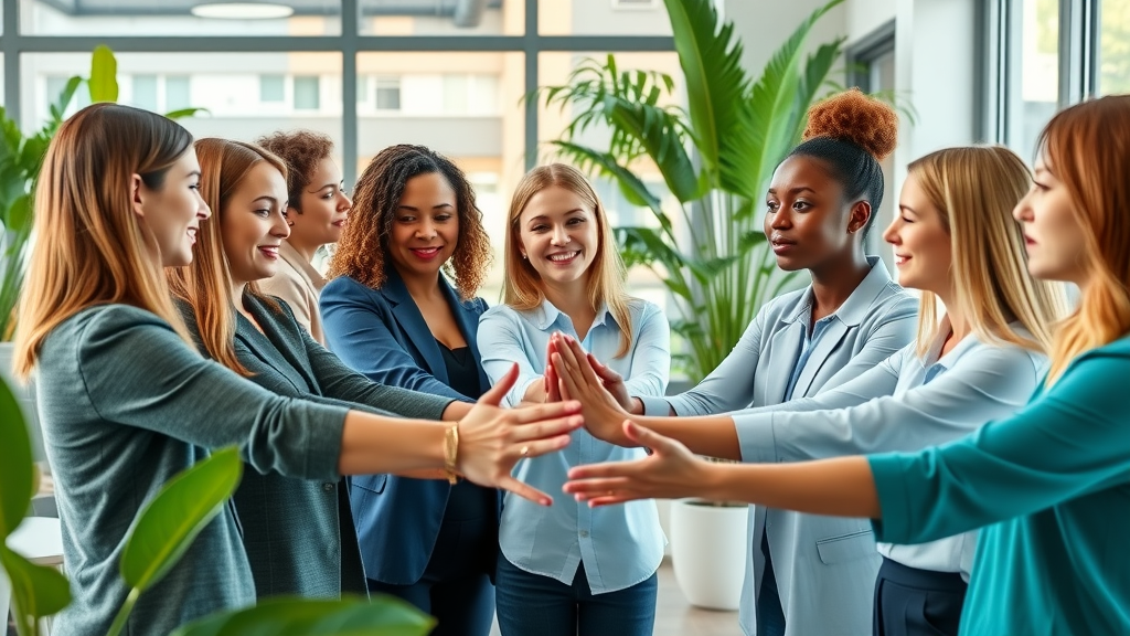 business coaching mindset programs women energetic collaborative morning routine coworking office growth